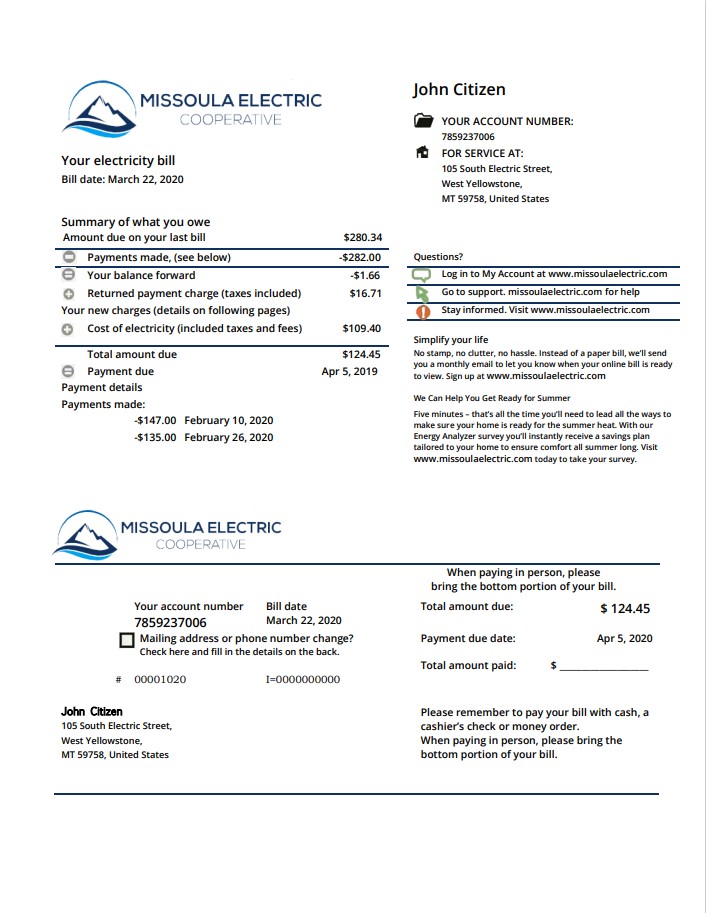  Minol USA business utility bill 
